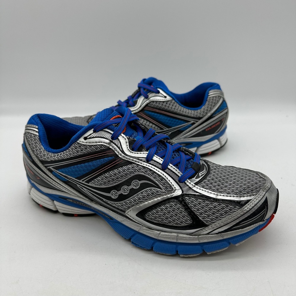 Saucony 20228-1‎ Mens 10 Silver/Blue Guide 7 Stability PowerGrid Running Shoes